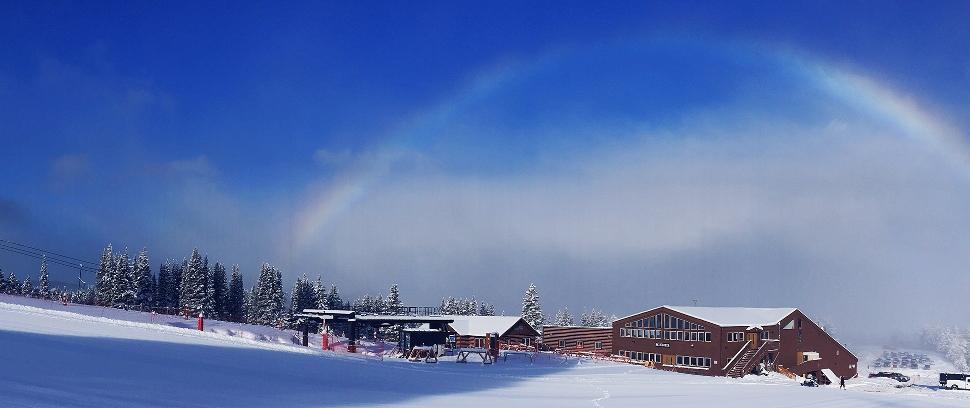 Rainbow over the lodge