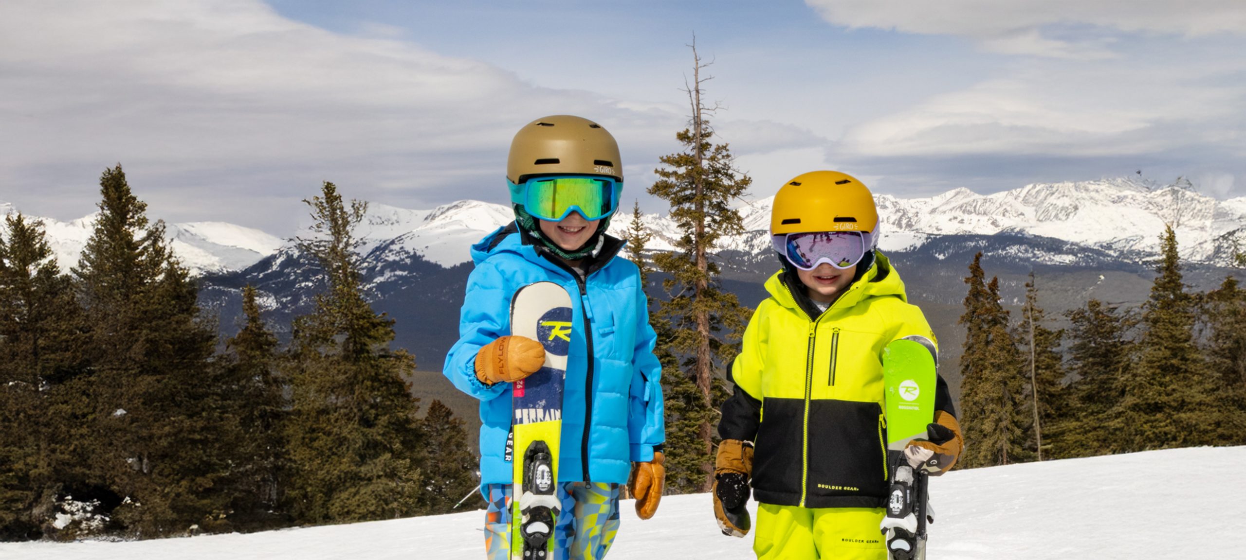 Two young skiers