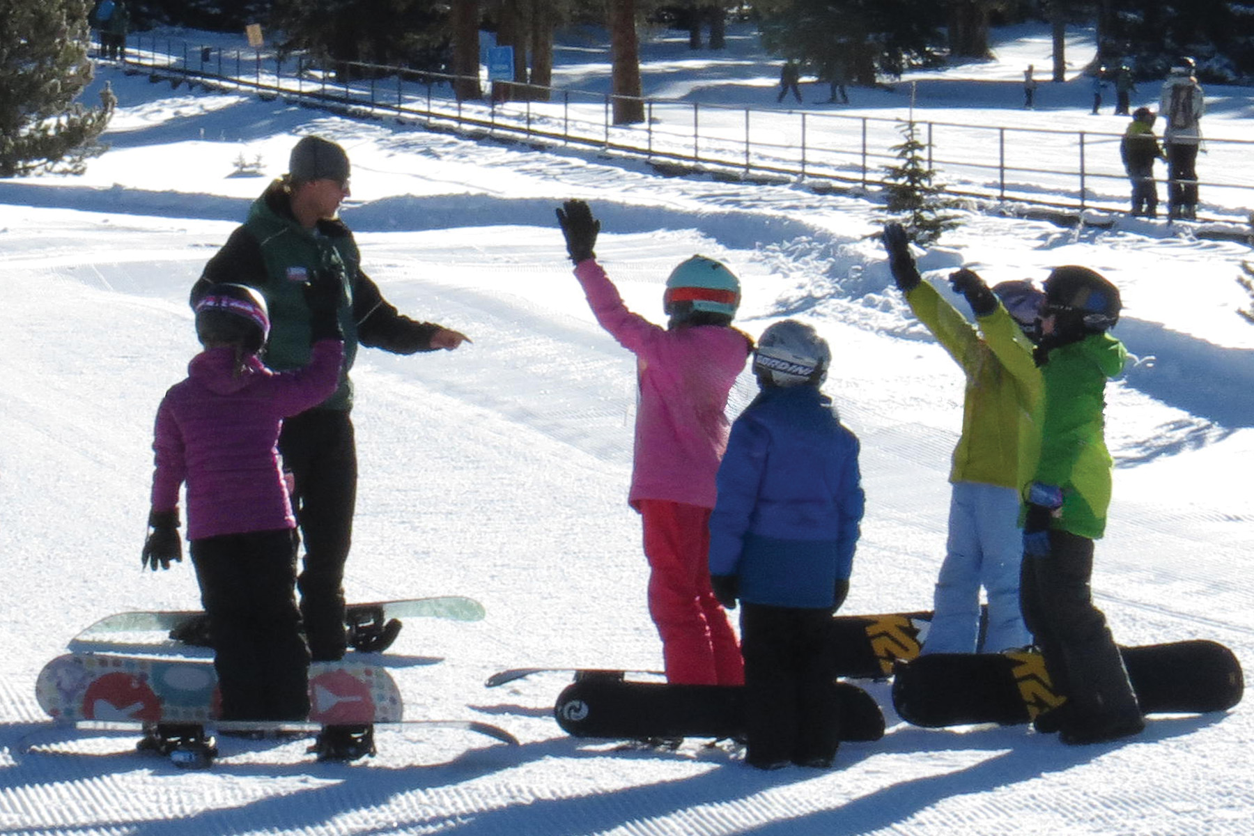 Snowboard group lesson